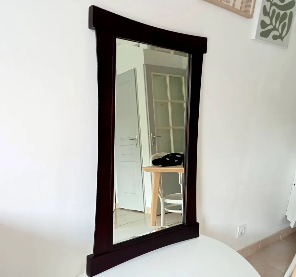 Miroir vintage biseautée de style Asiatique