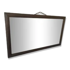 Miroir vintage cadre en bois massif gougé