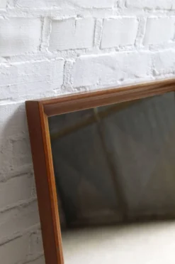 Miroir vintage danois en teck, années 1960