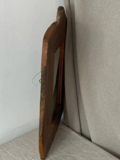 Miroir vintage en bois d’Olivier de forme libre