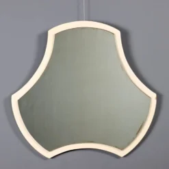 Miroir vintage en bois laqué et verre miroir, design, Italie, années 1970