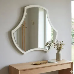 Miroir vintage en bois laqué et verre miroir, design, Italie, années 1970