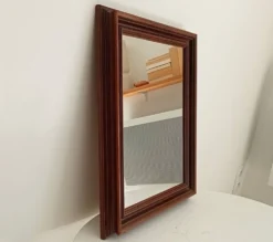 Miroir vintage en bois massif, années 60-70