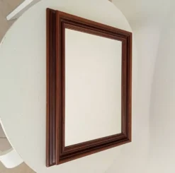 Miroir vintage en bois massif, années 60-70