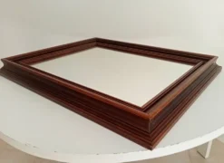 Miroir vintage en bois massif, années 60-70
