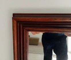 Miroir vintage en bois massif, années 60-70