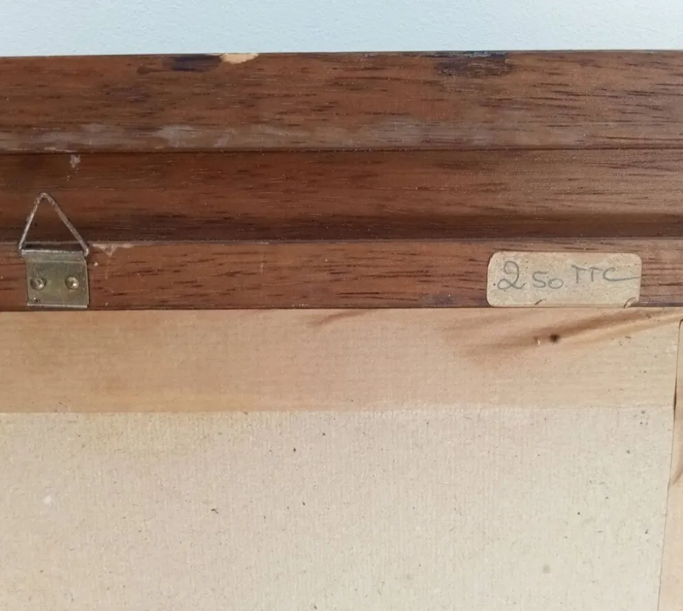 Miroir vintage en bois massif, années 60-70