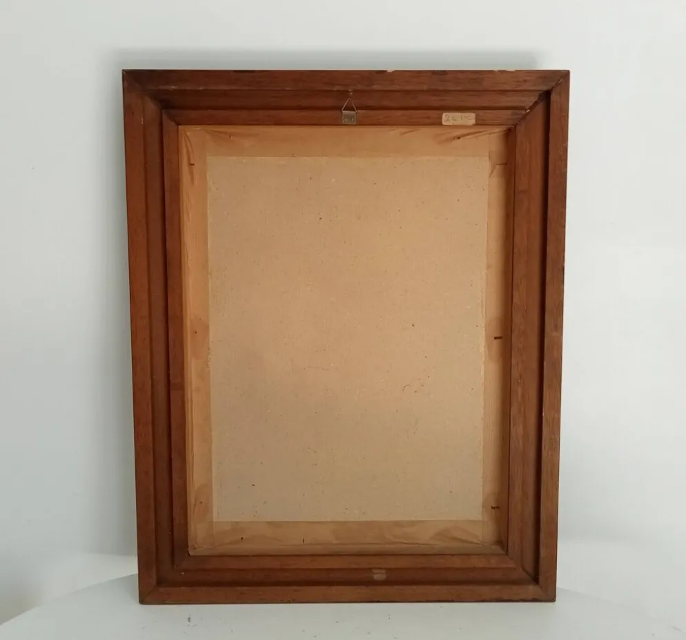 Miroir vintage en bois massif, années 60-70