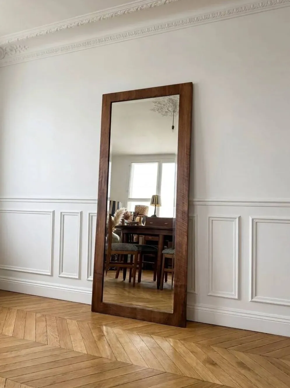 Miroir vintage en bois style scandinave