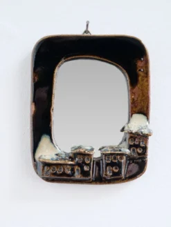 Miroir vintage en céramique
