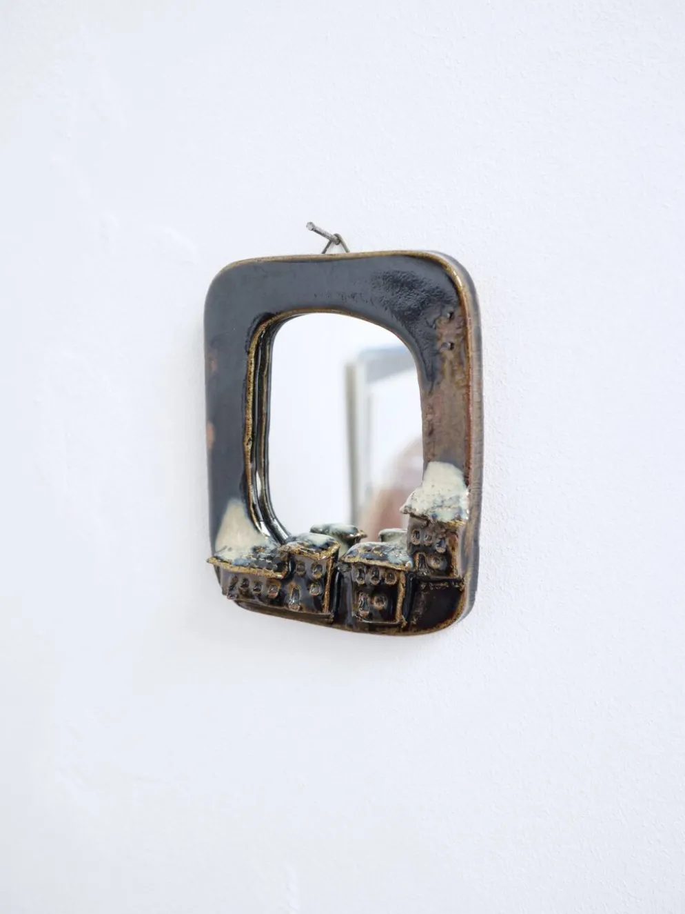Miroir vintage en céramique