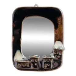 Miroir vintage en céramique