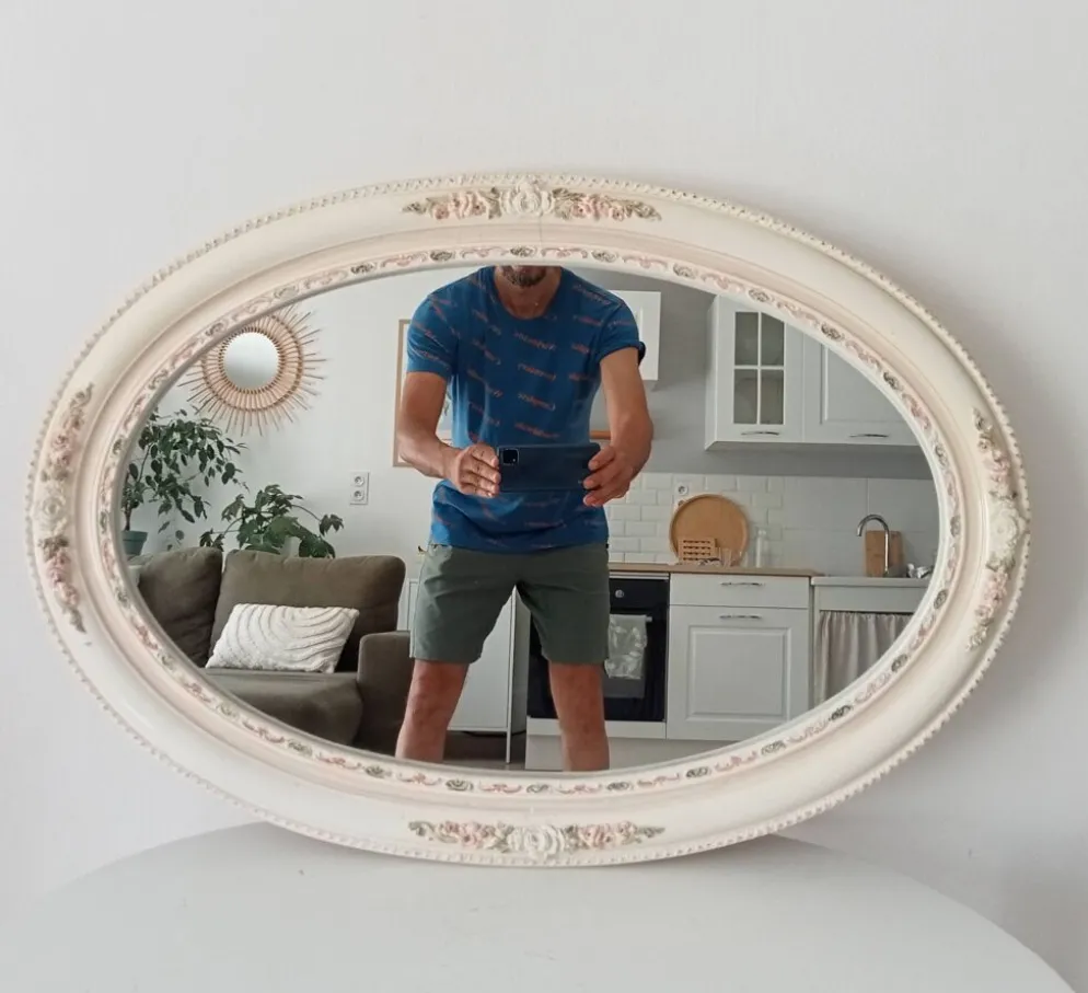 Miroir vintage en céramique années 60/70