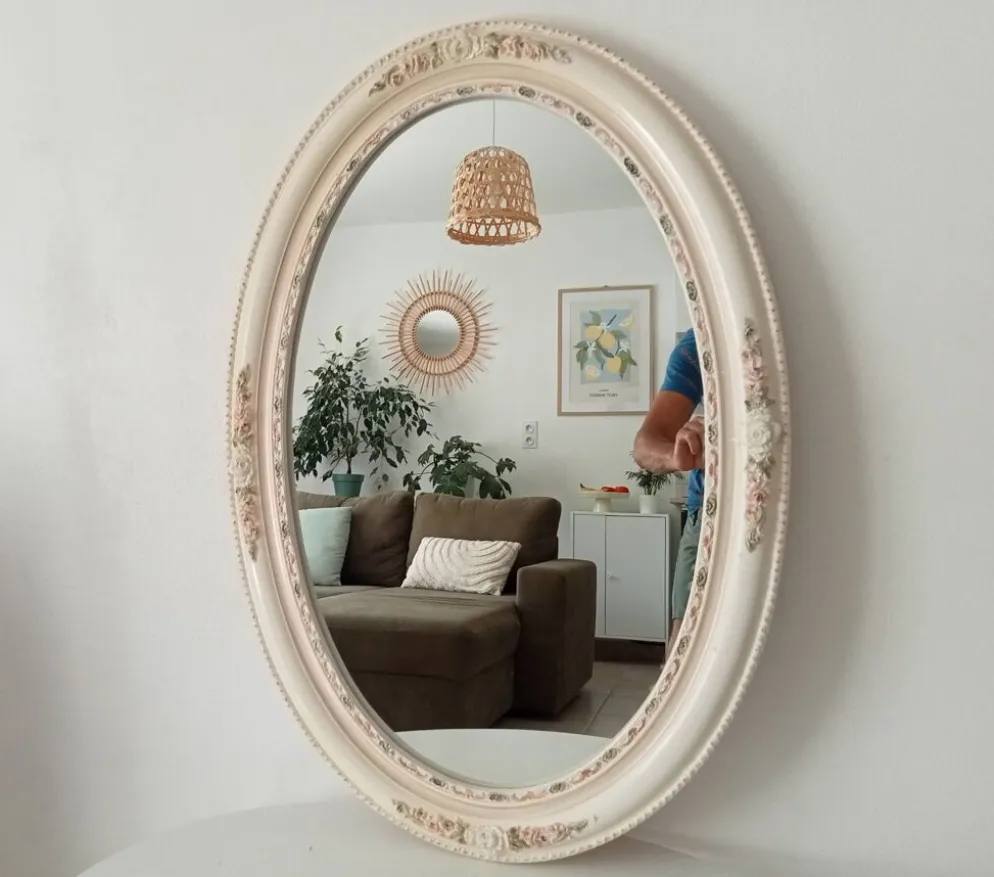 Miroir vintage en céramique années 60/70