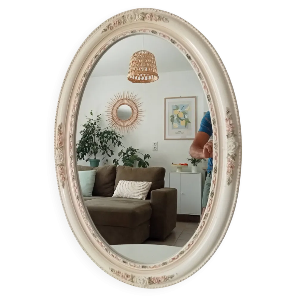Miroir vintage en céramique années 60/70