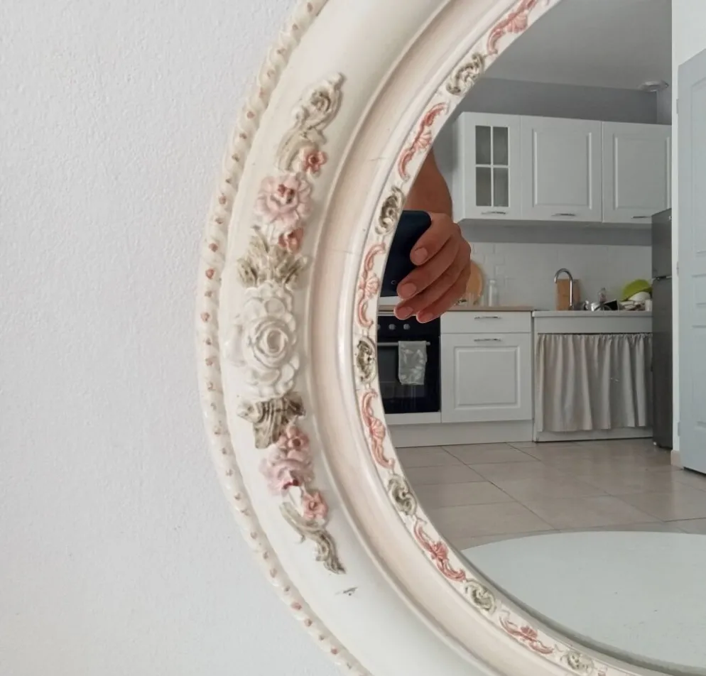 Miroir vintage en céramique années 60/70