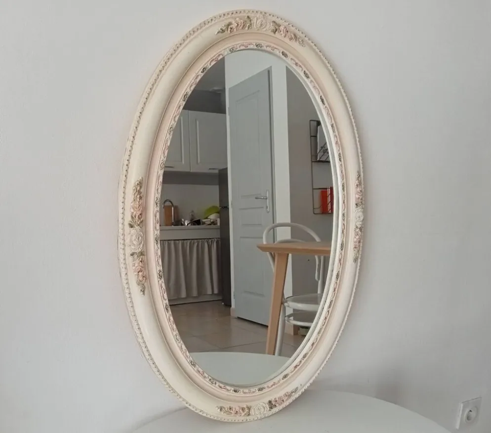 Miroir vintage en céramique années 60/70
