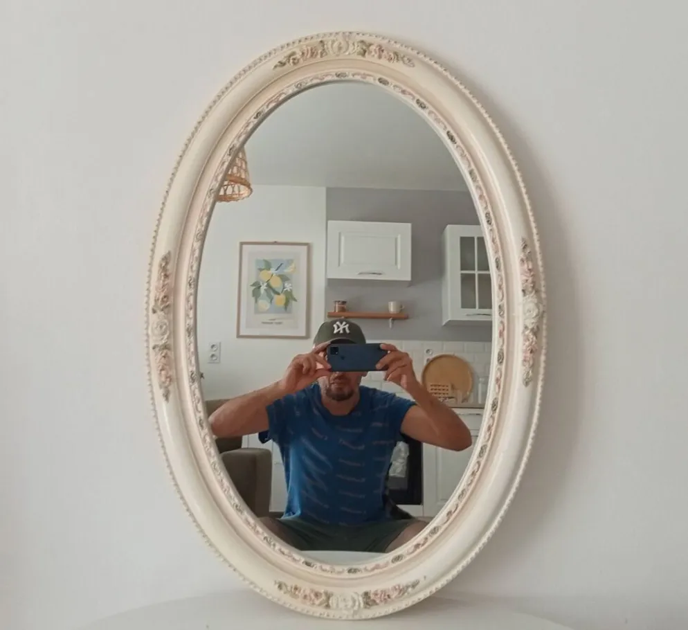 Miroir vintage en céramique années 60/70