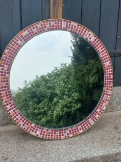 Miroir vintage en céramique des années 60
