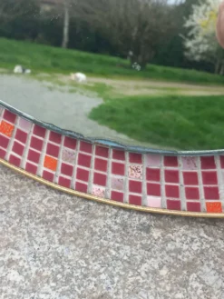 Miroir vintage en céramique des années 60