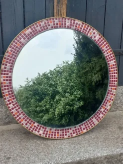 Miroir vintage en céramique des années 60
