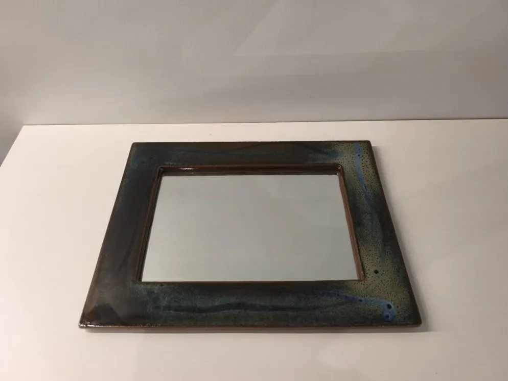 Miroir Vintage en Céramique Émaillée – Atelier de la Bâtisse (Années 6