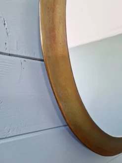 Miroir vintage en laiton, forme goutte d'eau, années 1970