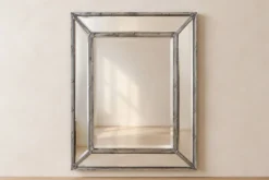 Miroir vintage en métal à parcloses – 5 glaces biseautées