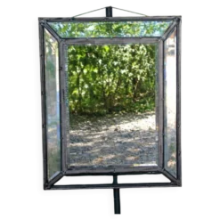 Miroir vintage en métal à parcloses – 5 glaces biseautées