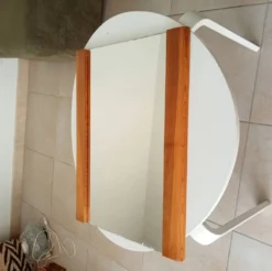 Miroir vintage en pin années 70/80 60*46 cm