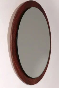 Miroir vintage en placage de palissandre danois 1960 Danemark