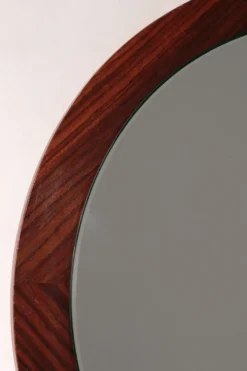 Miroir vintage en placage de palissandre danois 1960 Danemark
