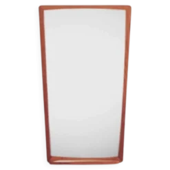 Miroir vintage en teck avec étagère