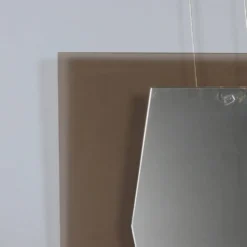 Miroir vintage en verre fumé, design Italie, années 1960