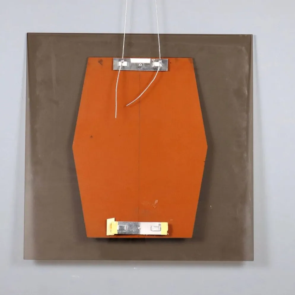 Miroir vintage en verre fumé, design Italie, années 1960