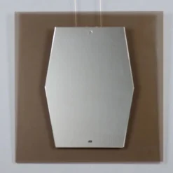 Miroir vintage en verre fumé, design Italie, années 1960