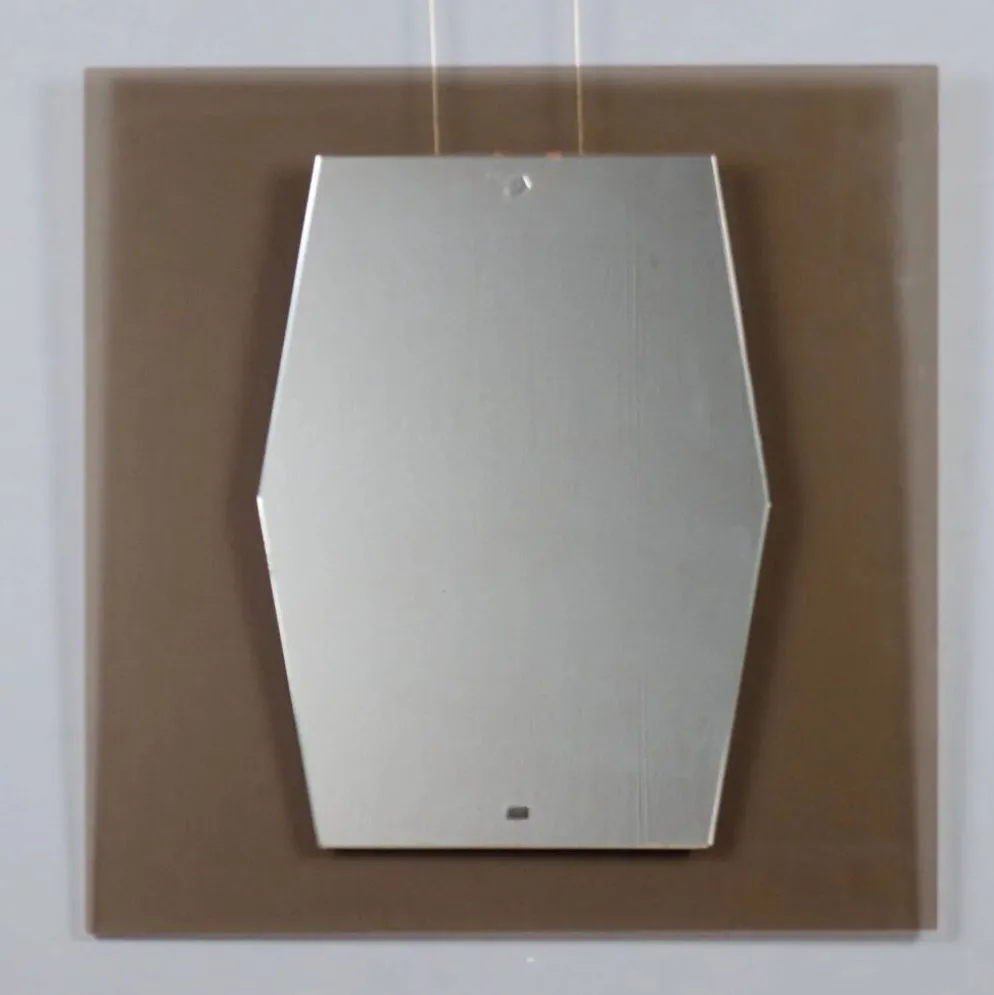 Miroir vintage en verre fumé, design Italie, années 1960