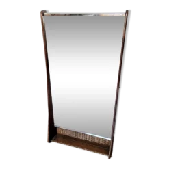 Miroir vintage métal et bois 36x67cm