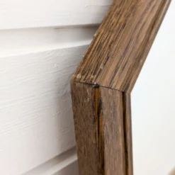 Miroir vintage octogonal bois massif nervuré salle de bain chambre couloir