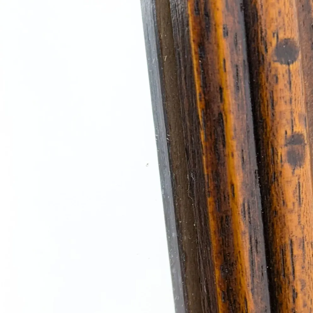Miroir vintage octogonal en bois massif avec détails sculptés