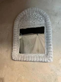 Miroir vintage osier/rotin