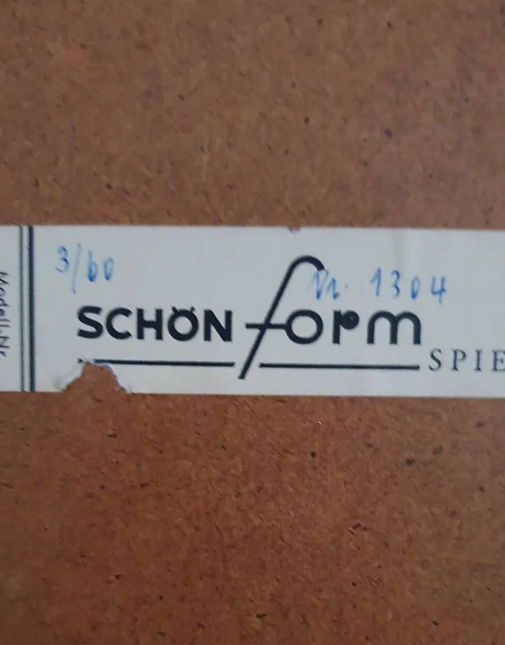 Miroir vintage ovoïde Schön - années 60
