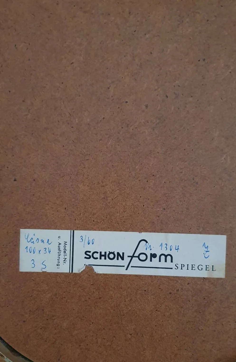 Miroir vintage ovoïde Schön - années 60