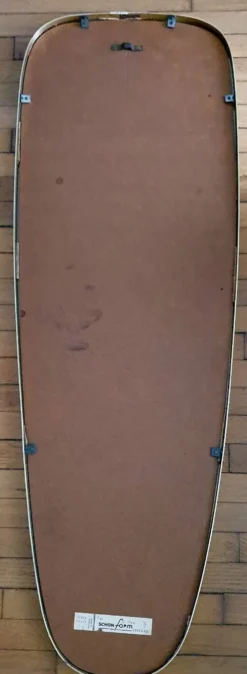 Miroir vintage ovoïde Schön - années 60