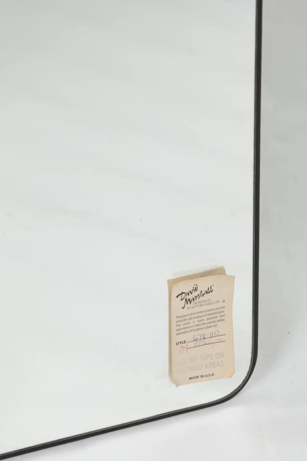 Miroir vintage par David Marshall pour Sculptors Guild LTD 102x70,5cm