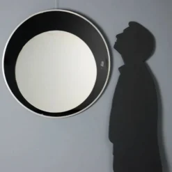 Miroir vintage rond design, Italie 1960s-1970s