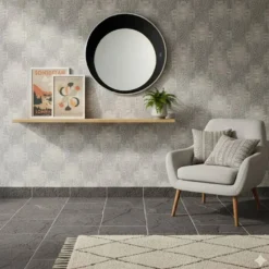 Miroir vintage rond design, Italie 1960s-1970s
