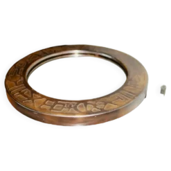 Miroir vintage rond en cuivre par marco fugeri 1960
