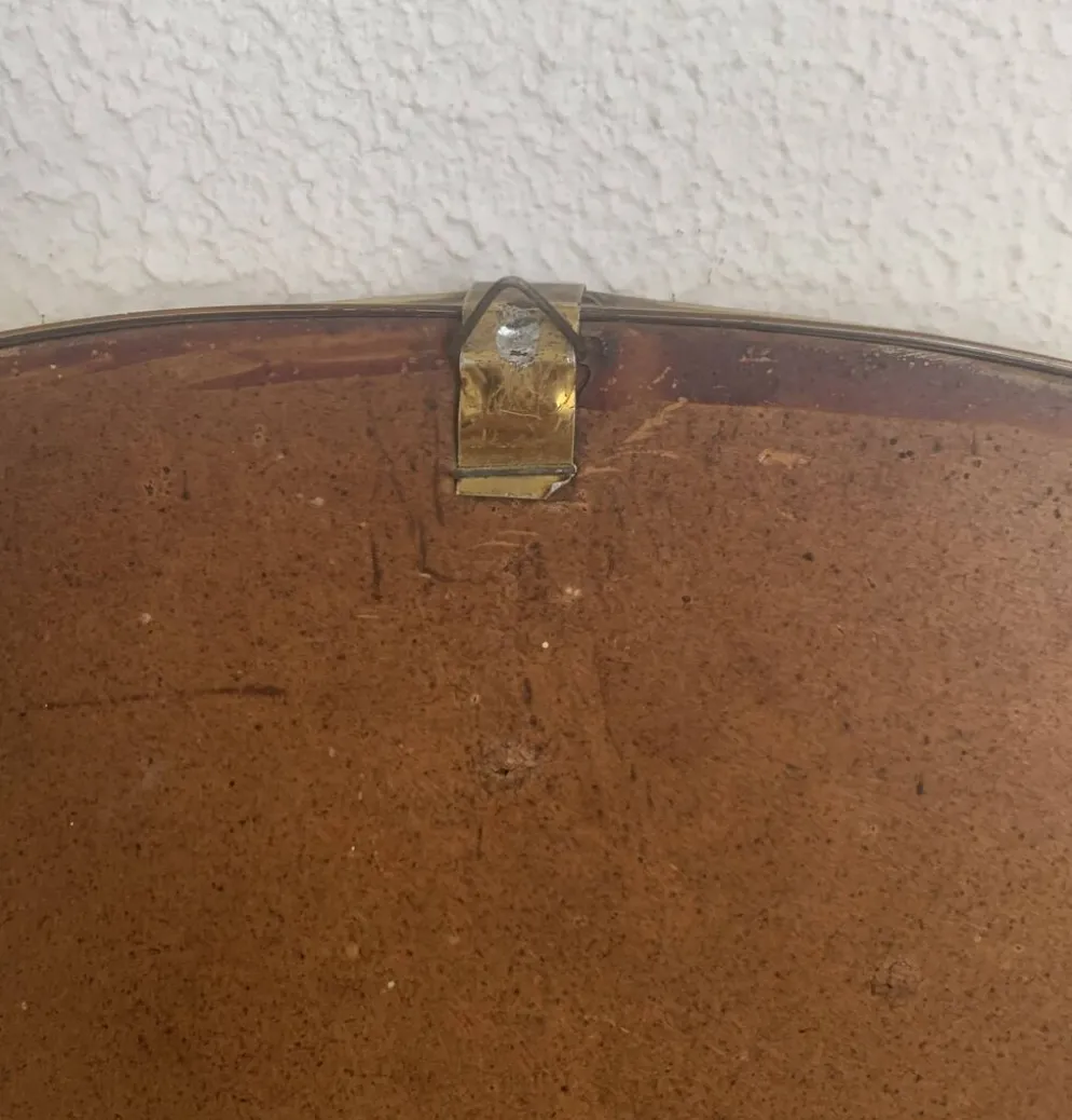Miroir vintage 1960 rétroviseur asymétrique forme libre - 40 x 26 cm