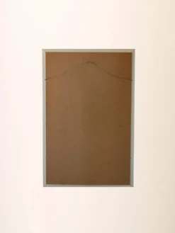 Miroir vintage scandinave blanc avec angles en laiton